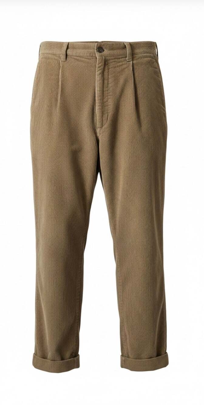 Bill Blass Black Label Casuals Men's Pleated Corduroy Trousers Size 36W x 32L